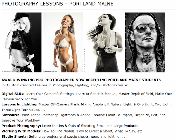 Photography Workshop Lessons Classes Portland Maine